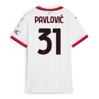 AC Milan Strahinja Pavlovic #31 Gostujuci Dres za Ženska 2024-25 Kratak Rukav